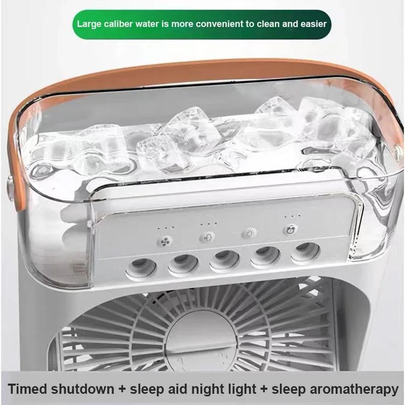 Usb Electric Portable Air Conditioner Fan | Humidifier Function | Led Night Light Water Mist + Free Gift