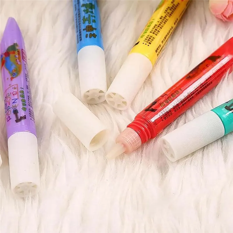 12PCS Magic Puffy Popcorn Pens – Multicolor DIY Bubble Drawing Set for Kids