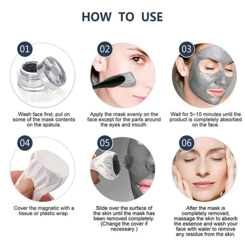 Audala Magnetic Mineral Sea Mud Black Deep Skin Cleanser Face Mask (Imported)