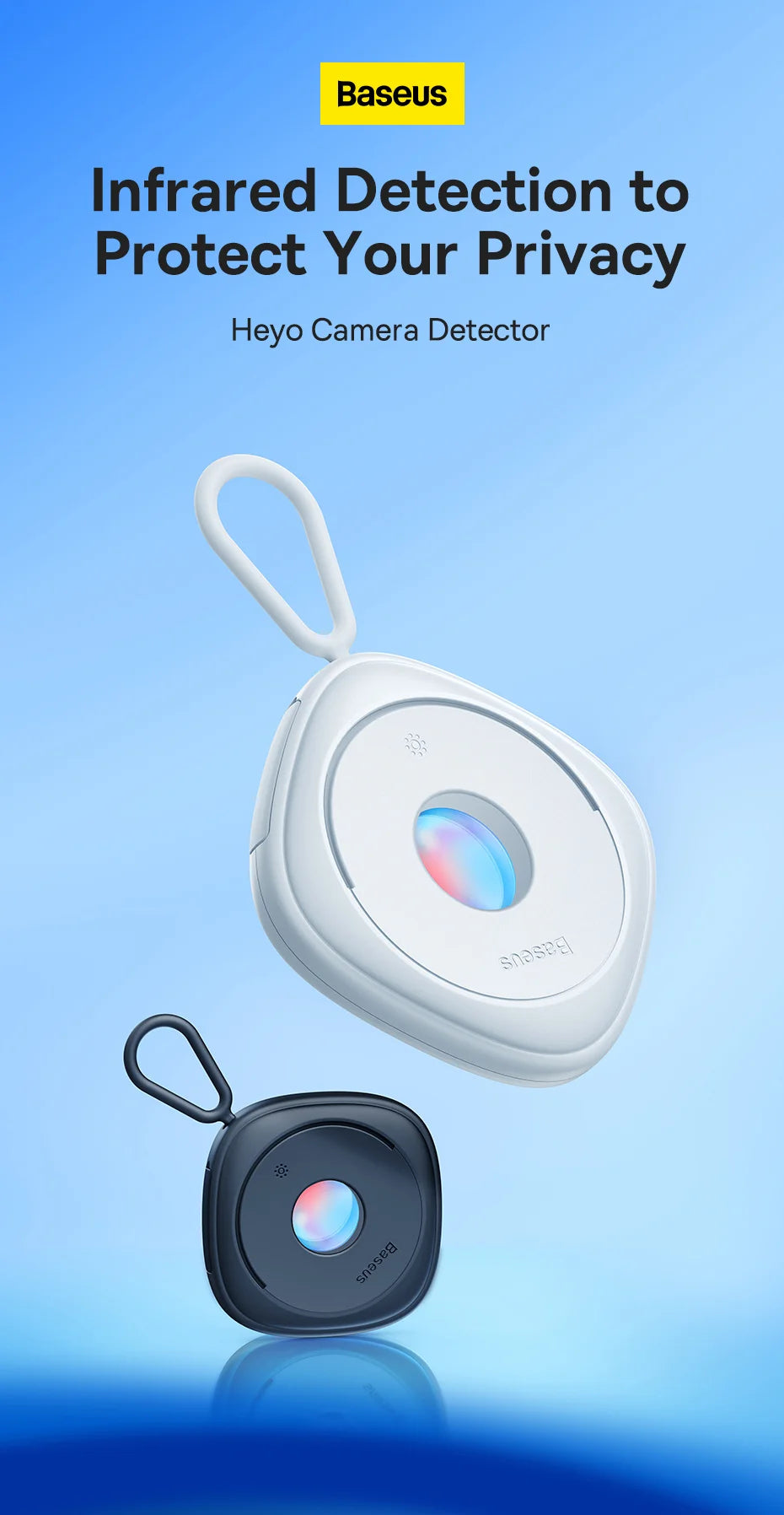 MegaMall™ | Anti-Spy Hidden Camera Detector – Infrared Scanner (White)