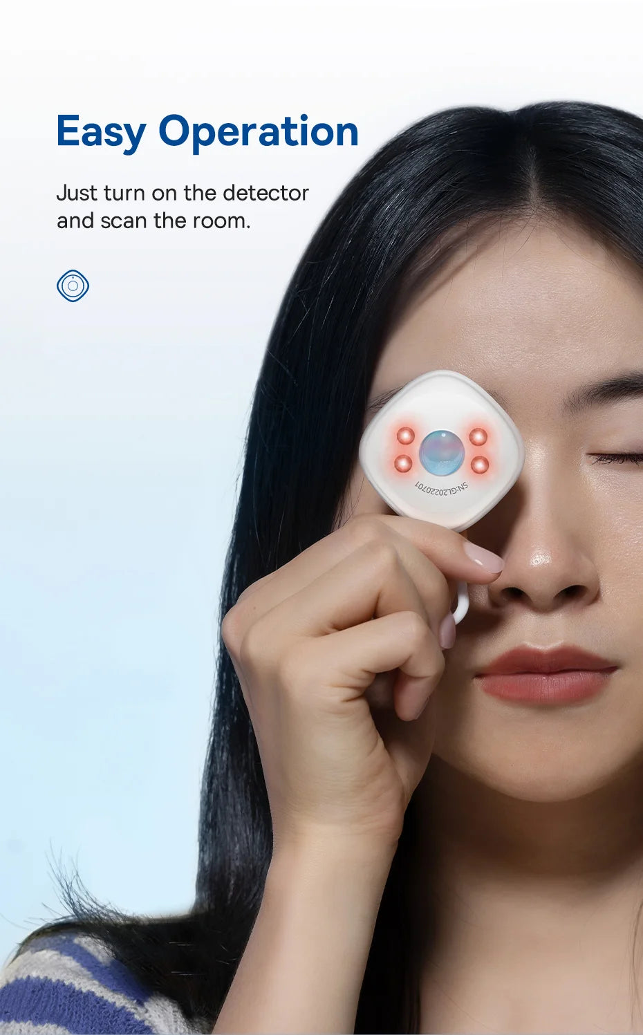 MegaMall™ | Anti-Spy Hidden Camera Detector – Infrared Scanner (White)