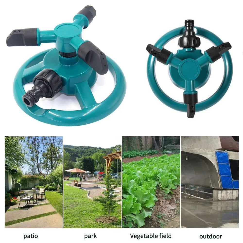 "360° Rotary Garden Lawn Sprinkler – Automatic Plant & Grass Irrigation System"