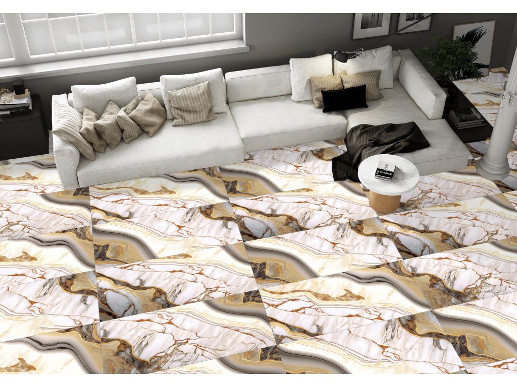 MegaMall™ | Brown Lined Polygranite Sheet