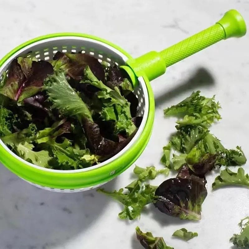 "Multipurpose Revolving Salad Spinner & Foldable Drain Basket"