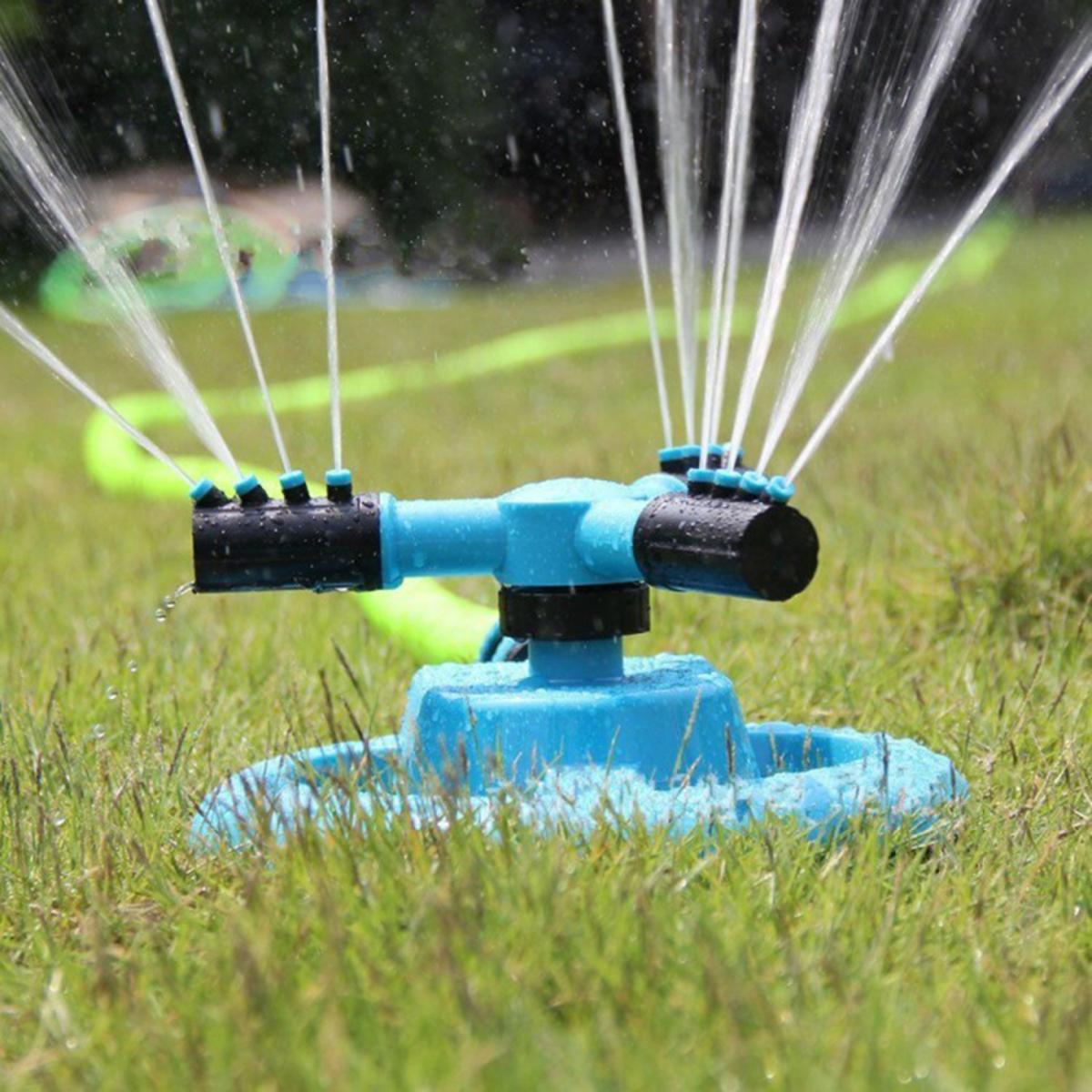 "360° Rotary Garden Lawn Sprinkler – Automatic Plant & Grass Irrigation System"