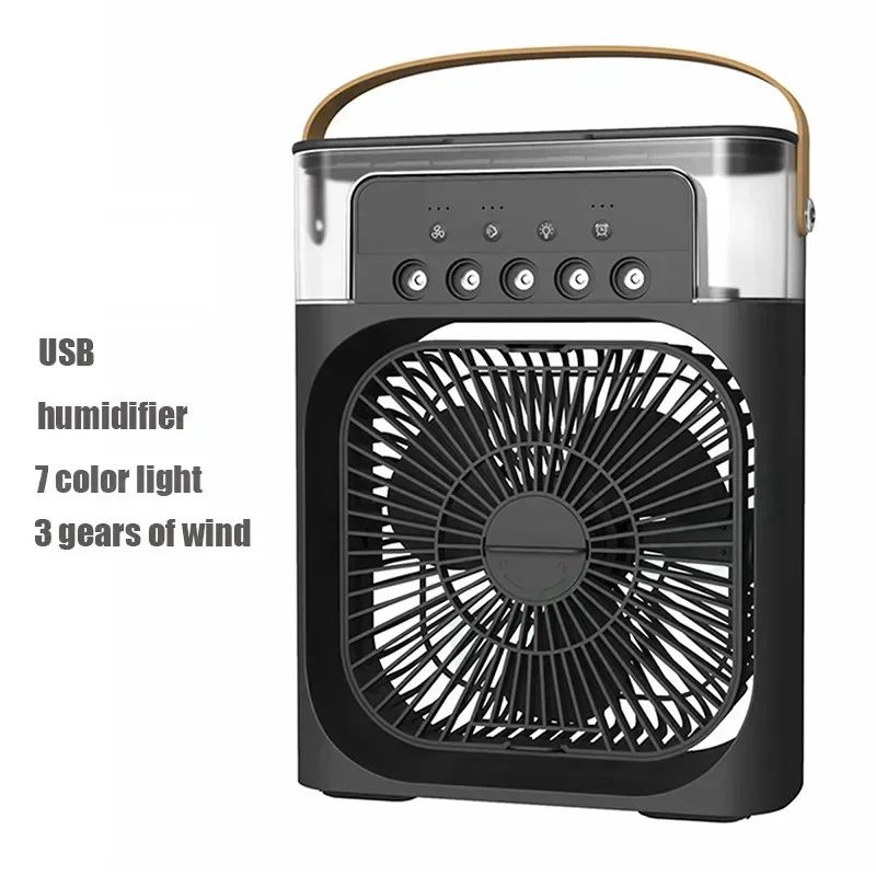 Usb Electric Portable Air Conditioner Fan | Humidifier Function | Led Night Light Water Mist + Free Gift
