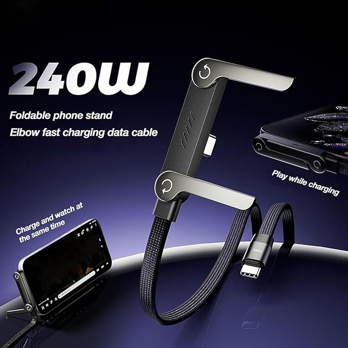 MegaMall™ | 240W Type-C Fast Charging Cable with Stand