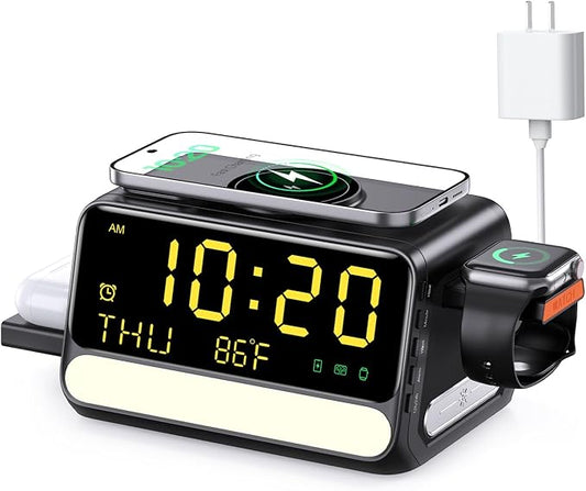 MegaMall™ | 7-in-1 Smart Charging Station – Voice-Controlled Multi-Device Charging Stand