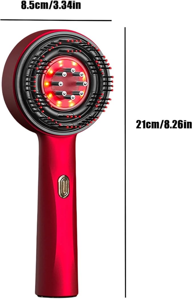 💆 MegaMall™ | Electric Scalp Massage Comb – 3 Modes Red Light Laser Hair Growth Comb