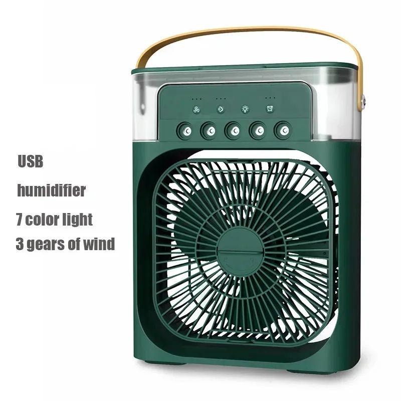 Usb Electric Portable Air Conditioner Fan | Humidifier Function | Led Night Light Water Mist + Free Gift