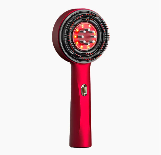 💆 MegaMall™ | Electric Scalp Massage Comb – 3 Modes Red Light Laser Hair Growth Comb
