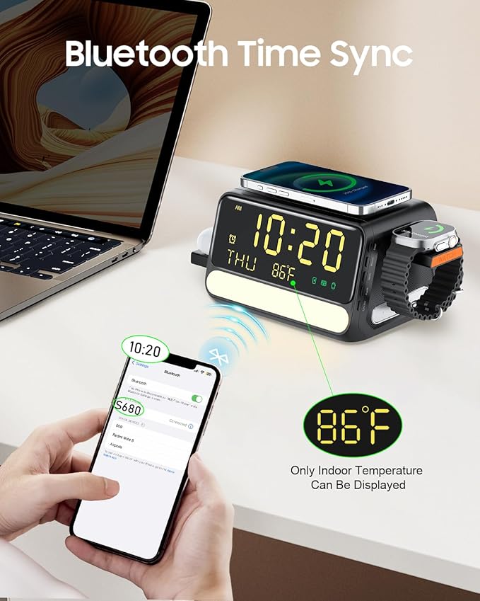 MegaMall™ | 7-in-1 Smart Charging Station – Voice-Controlled Multi-Device Charging Stand