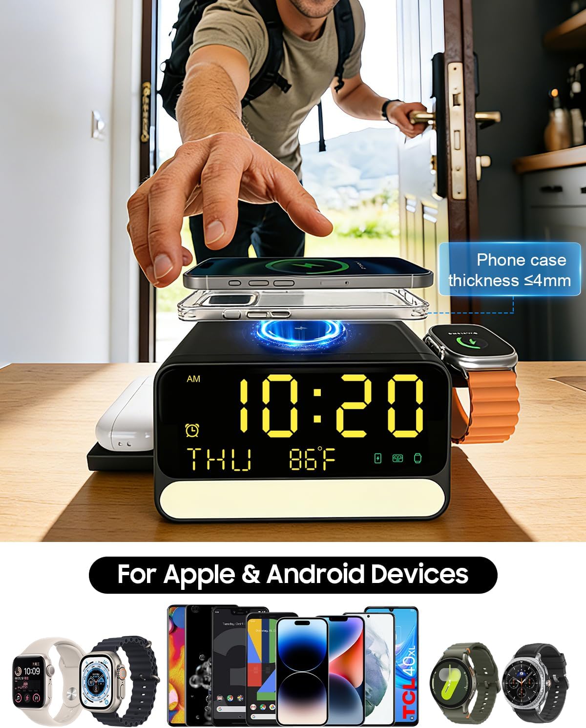 MegaMall™ | 7-in-1 Smart Charging Station – Voice-Controlled Multi-Device Charging Stand