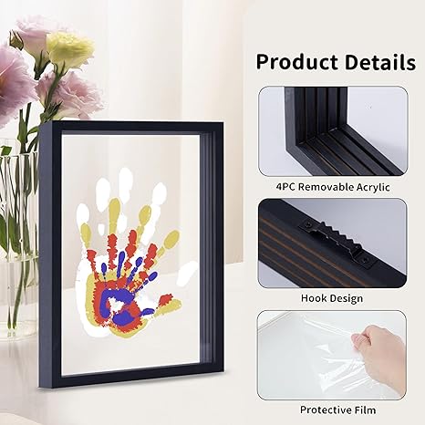 MegaMall™ | Family Handprint DIY Craft Keepsake Frame – Endless Memory Gift Set