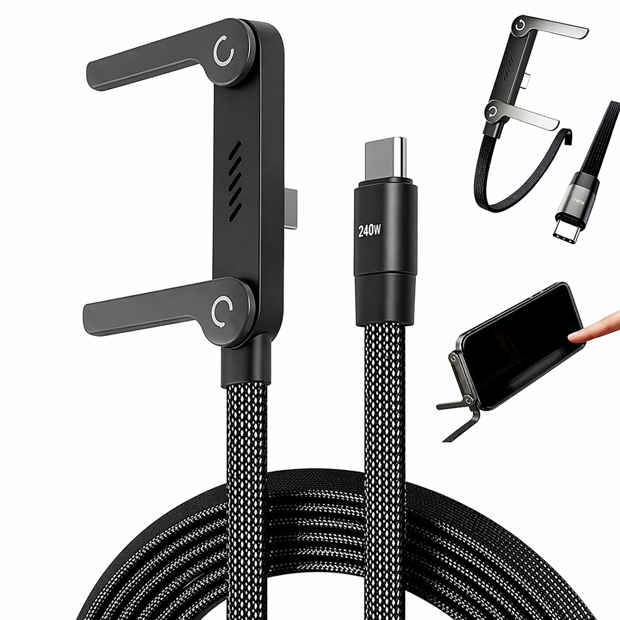 MegaMall™ | 240W Type-C Fast Charging Cable with Stand