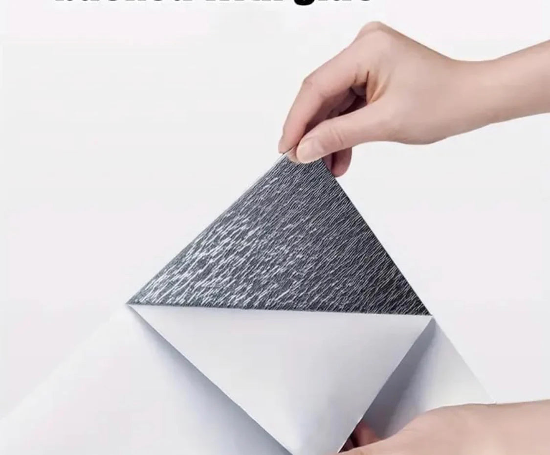 MegaMall™ | White & Gold Marble Tile Design Wall Stickers (2.5ft X 2.5ft, Set of 5, MS-58) – Self-Adhesive, Washable, UV-Coated