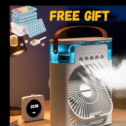Usb Electric Portable Air Conditioner Fan | Humidifier Function | Led Night Light Water Mist + Free Gift