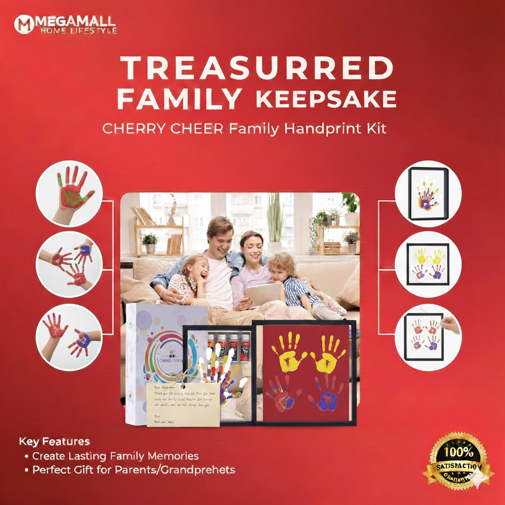 MegaMall™ | Family Handprint DIY Craft Keepsake Frame – Endless Memory Gift Set