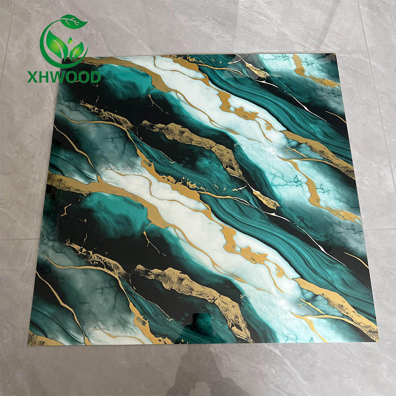 MegaMall™ | Dark Teal Marble Print with Gold Flecks – Photographic Texture