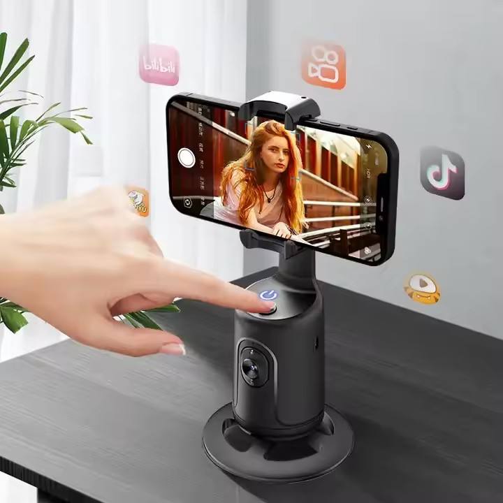 MegaMall™ | Auto Face Tracking Phone Holder – 360° Smart Selfie Stick