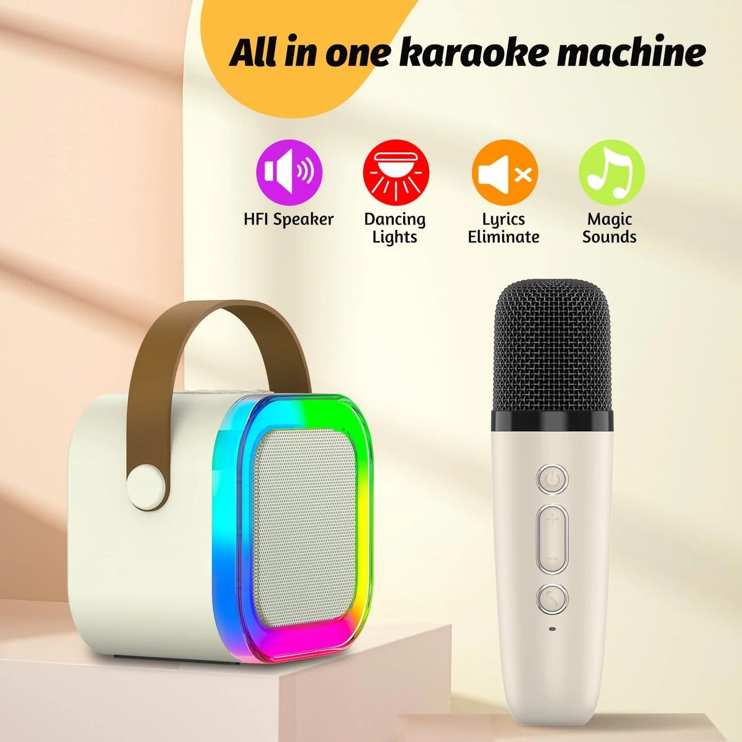 K12 Wireless Audio Microphone Bluetooth Speaker Portable Stereo Speaker Bluetooth Speaker Karaoke Speaker with Mic