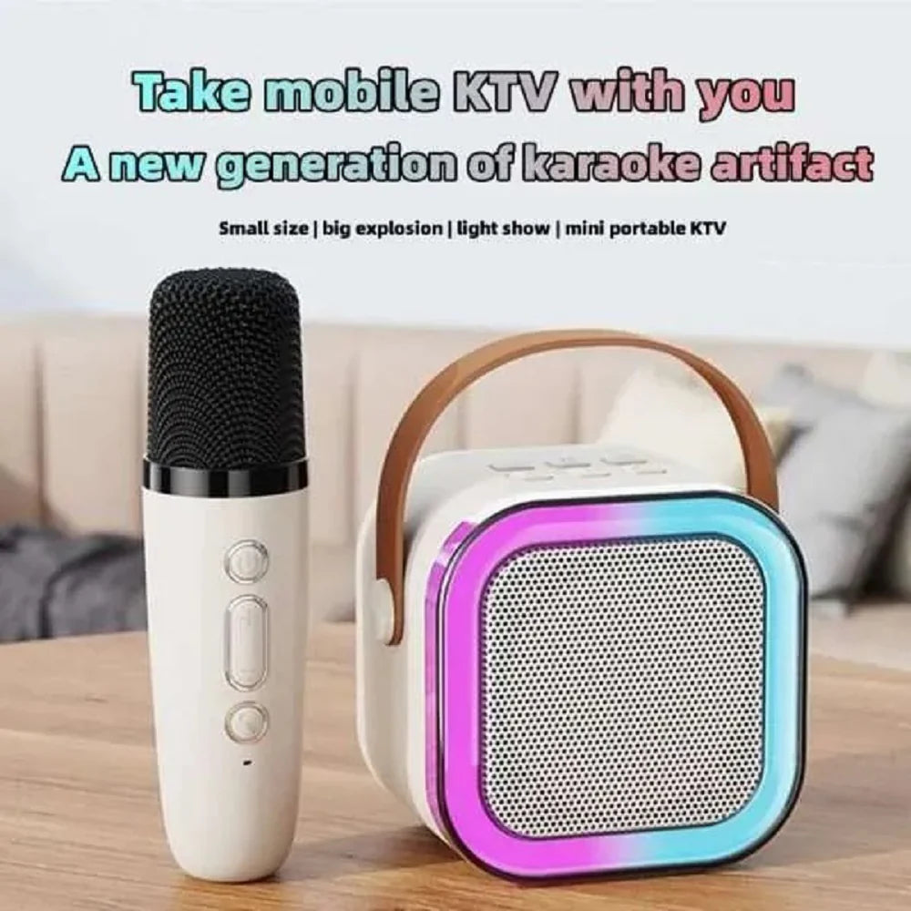 K12 Wireless Audio Microphone Bluetooth Speaker Portable Stereo Speaker Bluetooth Speaker Karaoke Speaker with Mic