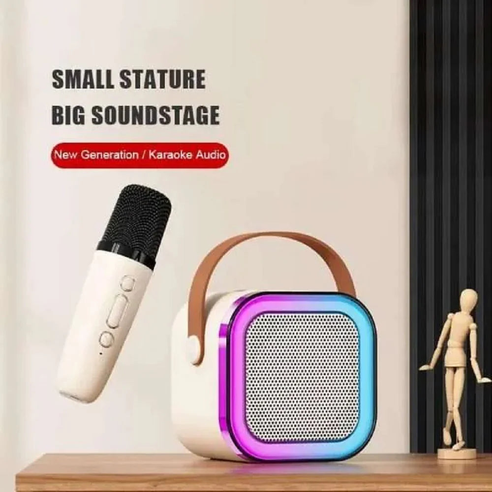 K12 Wireless Audio Microphone Bluetooth Speaker Portable Stereo Speaker Bluetooth Speaker Karaoke Speaker with Mic
