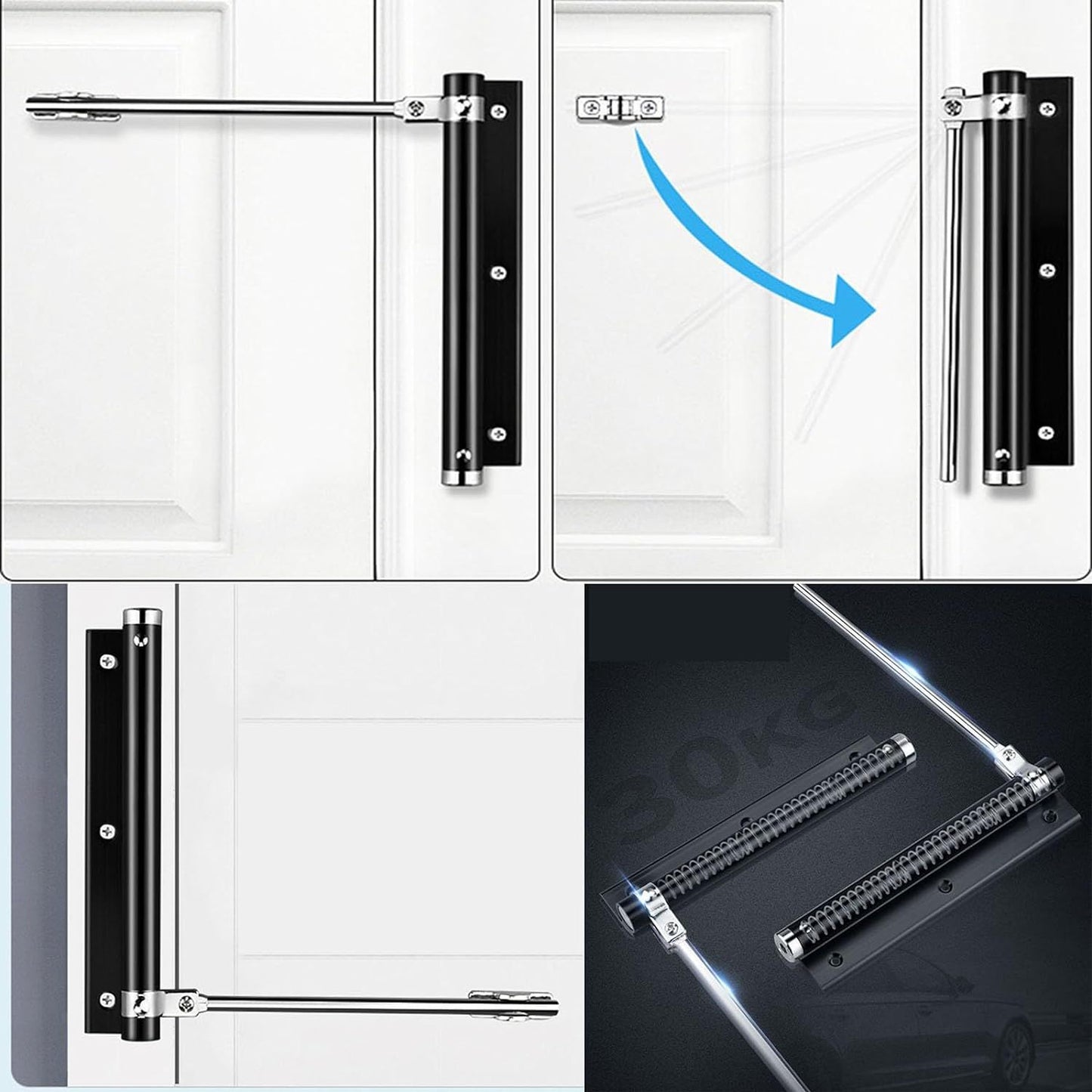 MegaMall™ | Automatic Stainless Steel Door Closer – Adjustable