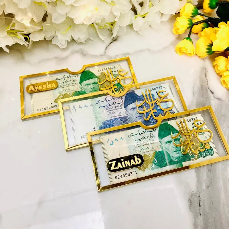 MegaMall™ | Premium Acrylic Eid Envelopes – Stylish Eidi Gift Holders