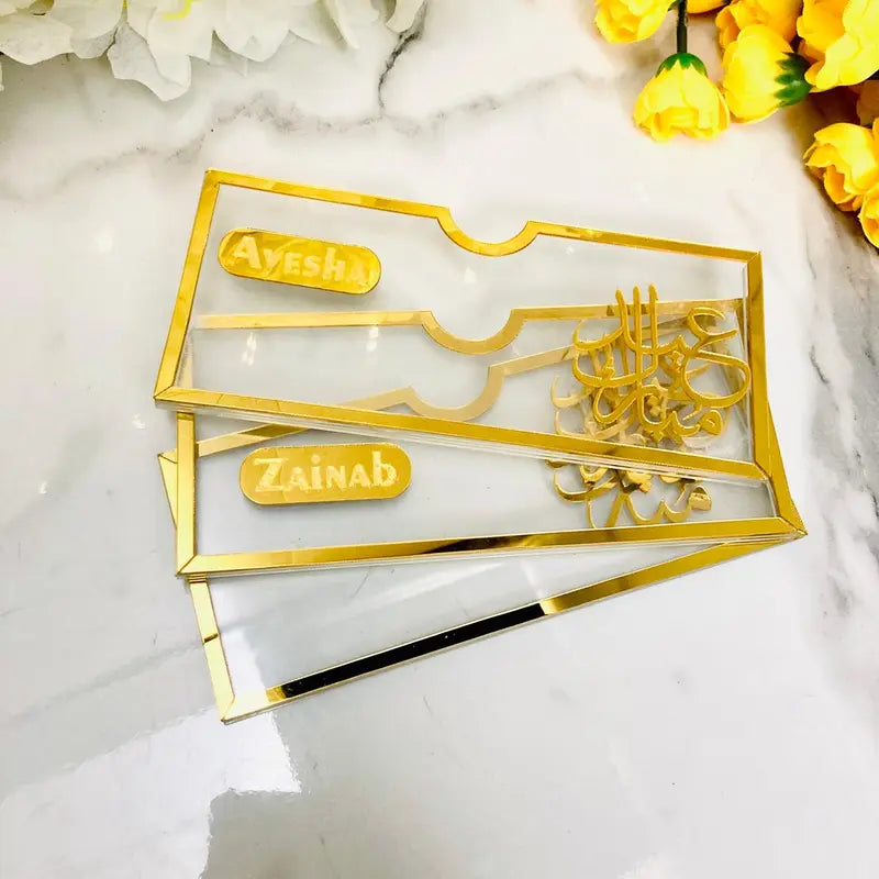 MegaMall™ | Premium Acrylic Eid Envelopes – Stylish Eidi Gift Holders