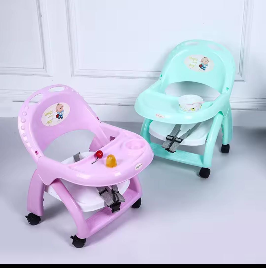 Foldable Baby dinning chair with wheels