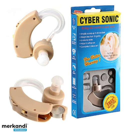 Cyber Sonic Hearing Aid Kit with Storage and Carrying Case