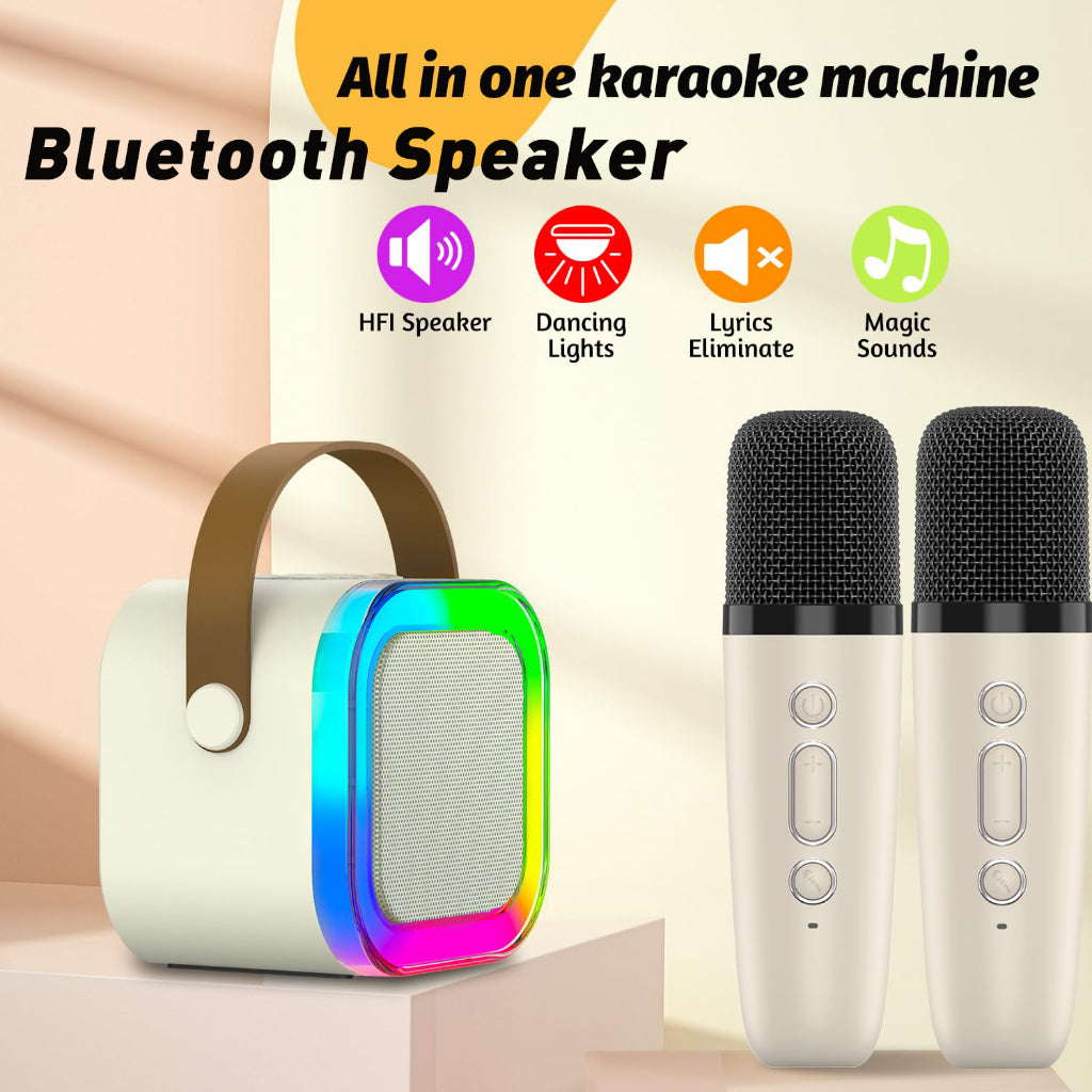 K12 Wireless Audio Microphone Bluetooth Speaker Portable Stereo Speaker Bluetooth Speaker Karaoke Speaker with Mic