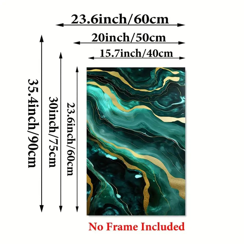 MegaMall™ | Dark Teal Marble Print with Gold Flecks – Photographic Texture