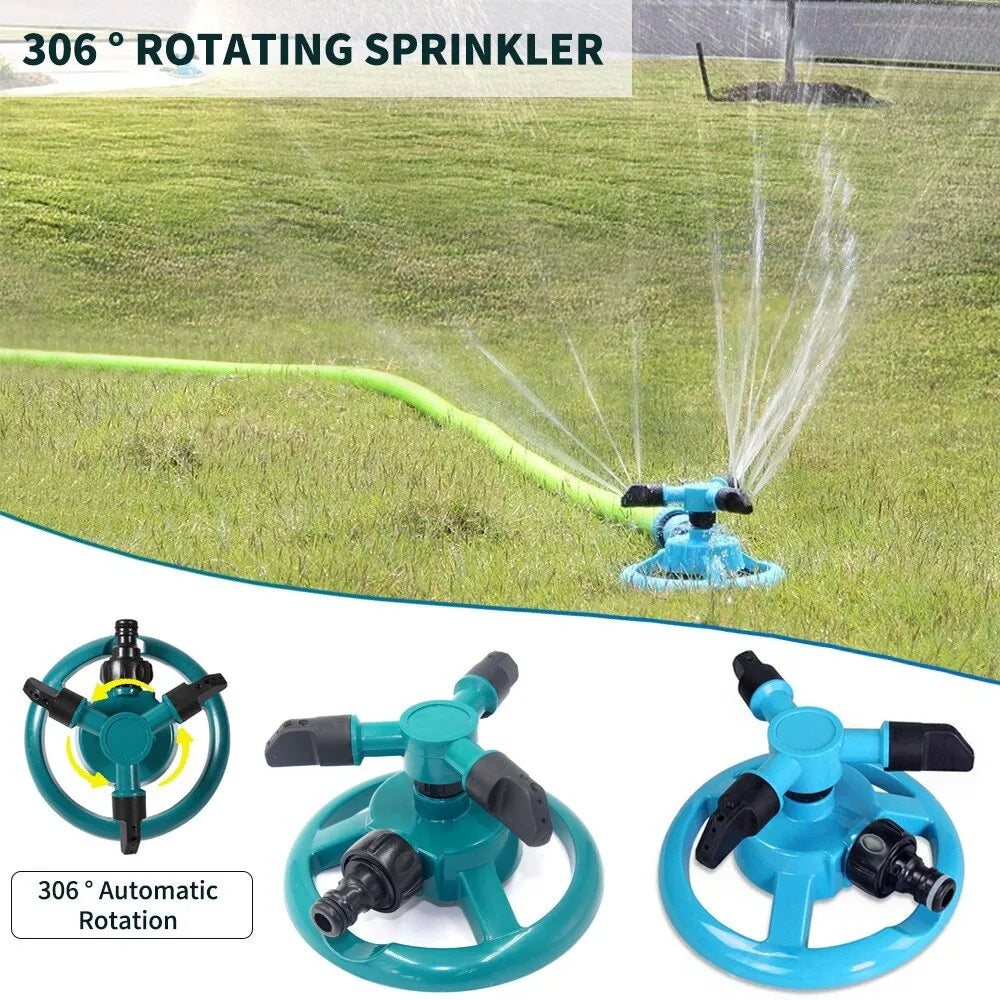 "360° Rotary Garden Lawn Sprinkler – Automatic Plant & Grass Irrigation System"
