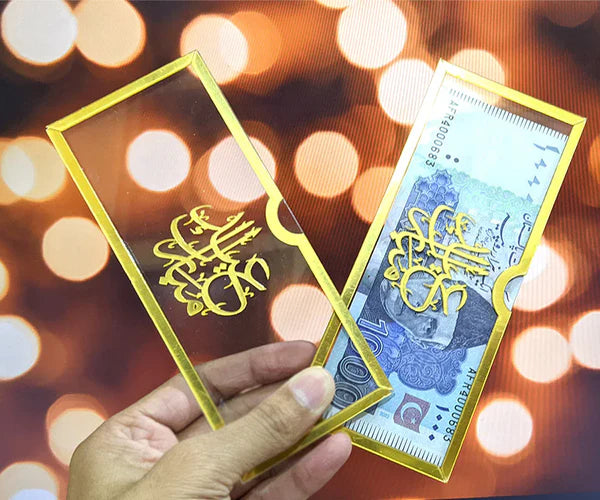MegaMall™ | Premium Acrylic Eid Envelopes – Stylish Eidi Gift Holders