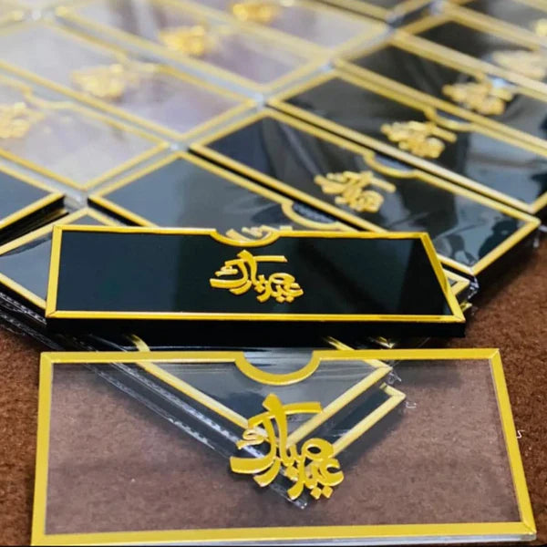 MegaMall™ | Premium Acrylic Eid Envelopes – Stylish Eidi Gift Holders