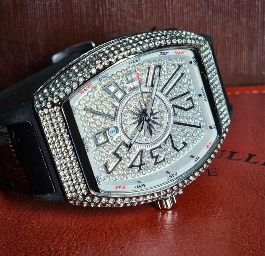 Franck Muller Iced tone (Masterpiece)- Inspired Square Diamond Watch Luxury Edition