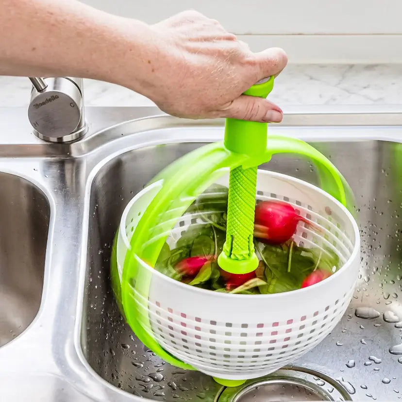 "Multipurpose Revolving Salad Spinner & Foldable Drain Basket"