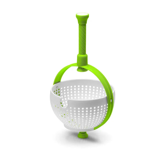 "Multipurpose Revolving Salad Spinner & Foldable Drain Basket"