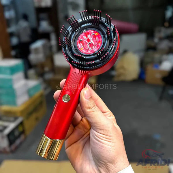 💆 MegaMall™ | Electric Scalp Massage Comb – 3 Modes Red Light Laser Hair Growth Comb