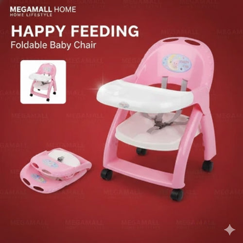 MegaMall™ | Foldable Baby Dining Chair with Wheels