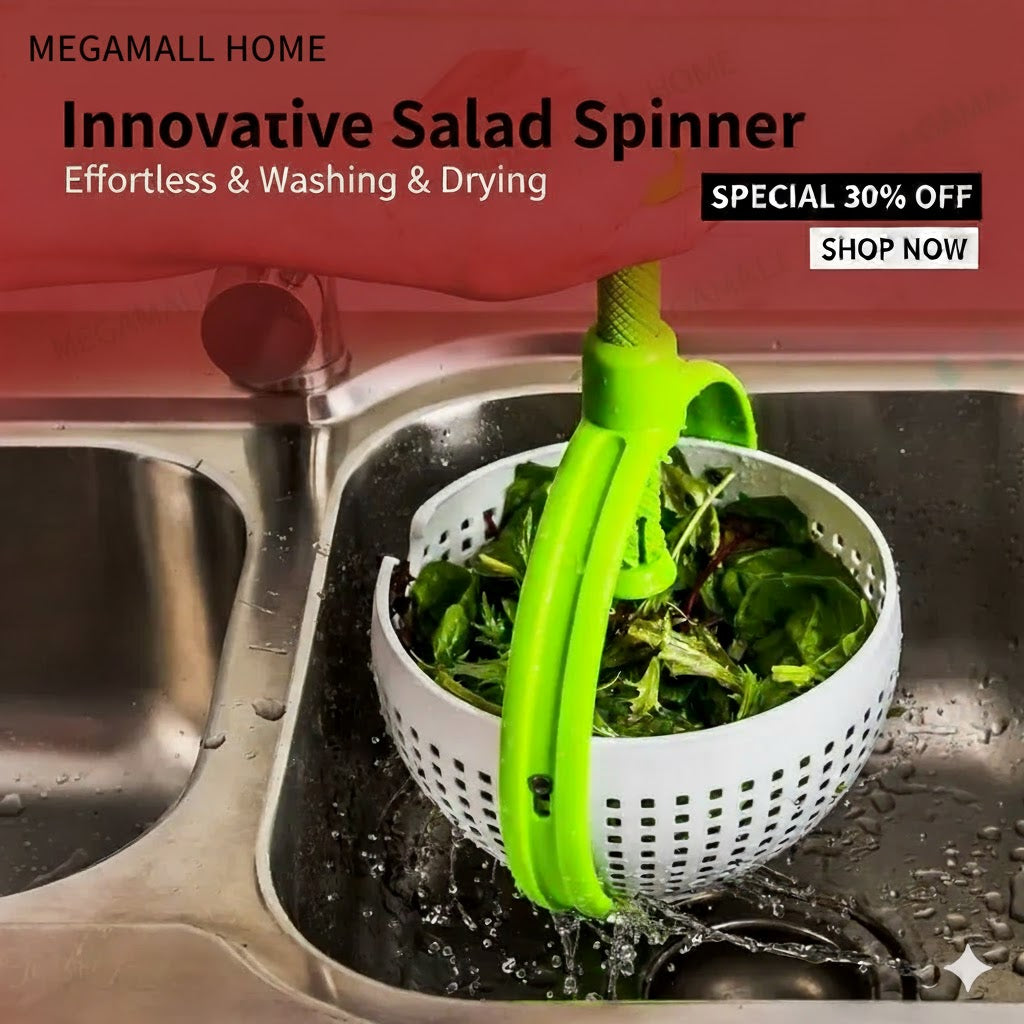 MegaMall™ | Multipurpose Salad Spinner & Foldable Basket