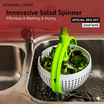 MegaMall™ | Multipurpose Salad Spinner & Foldable Basket