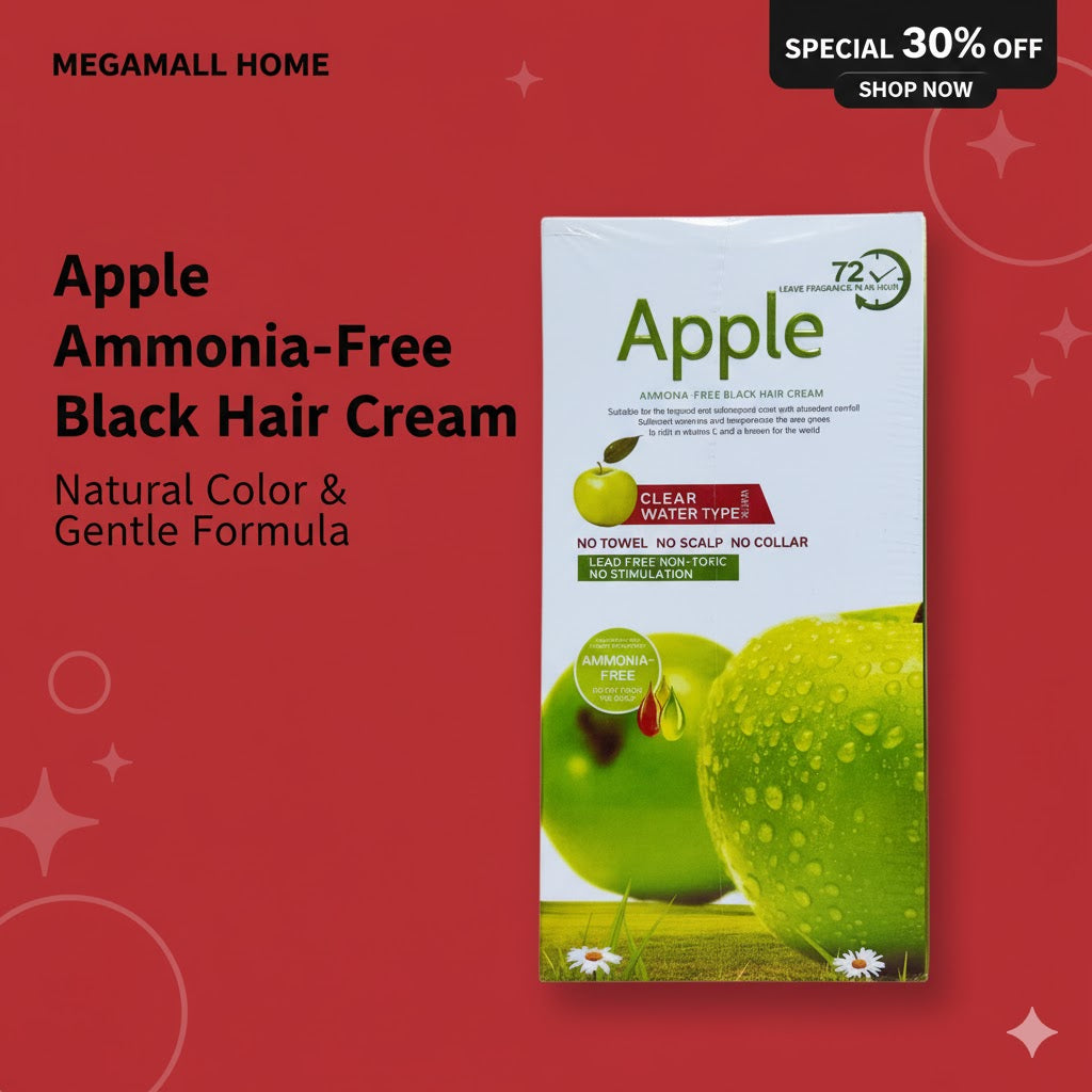MegaMall™ | Apple Hair Color Ammonia Free Natural Black 1000ml