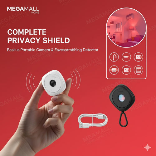 MegaMall™ | Anti-Spy Hidden Camera Detector – Infrared Scanner (White)