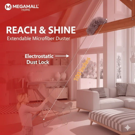 MegaMall™ | Flexible Microfiber Duster with Extendable Pole